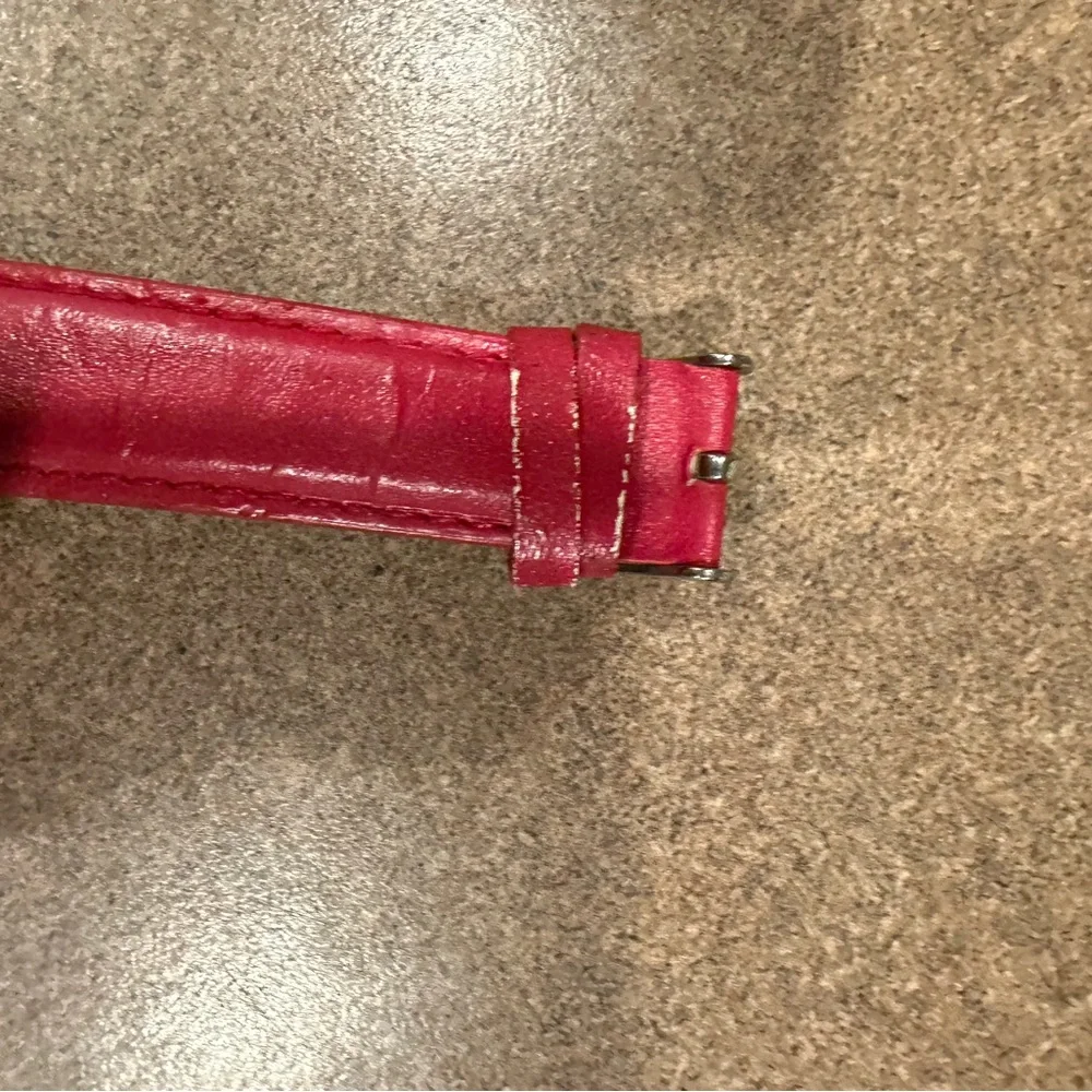 Ina Beige and Red Leather Strap